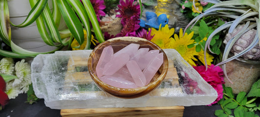 Rose Quarts DT Points - Rock Bottom Jewelry & Engraving