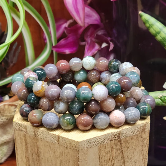 Ocean Jasper Stretch Bead Bracelet