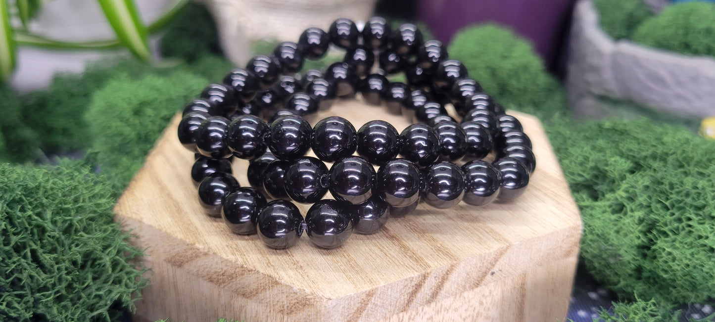 Obsidian Stretch Bead Bracelets