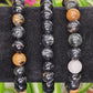 Black Tourmaline Stretch Bead Bracelets - Rock Bottom Jewelry & Engraving