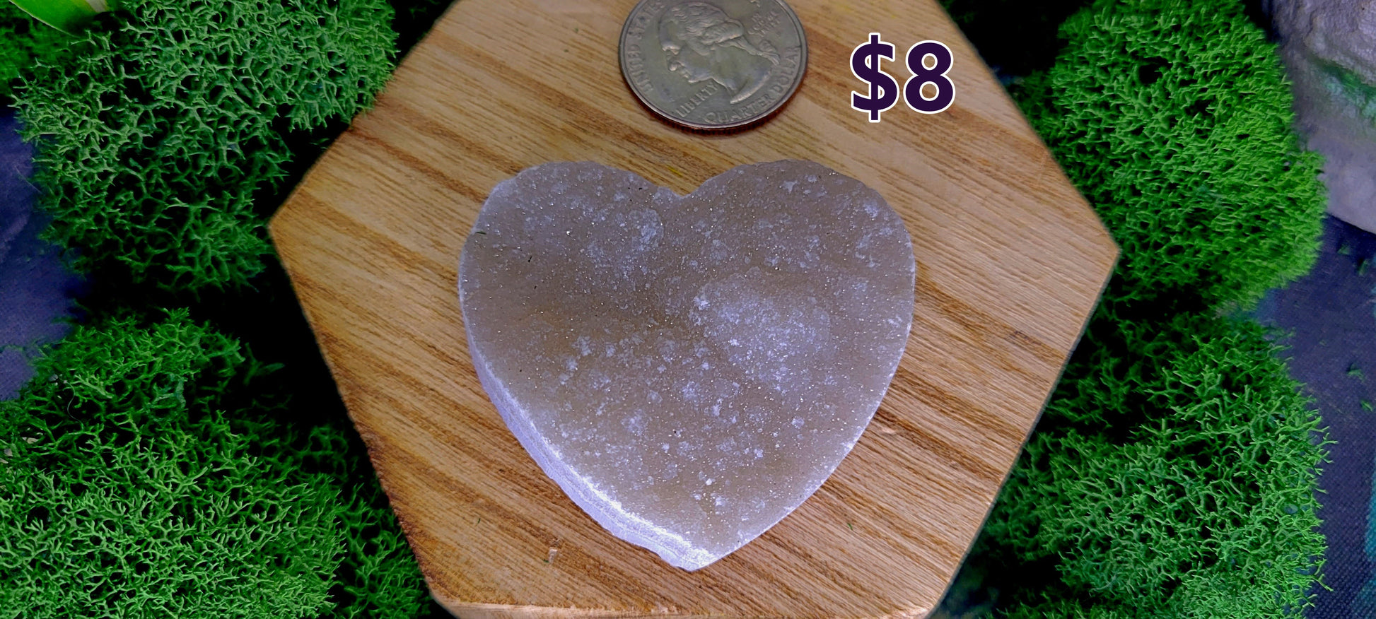 Quartz Cluster Hearts - Rock Bottom Jewelry & Engraving
