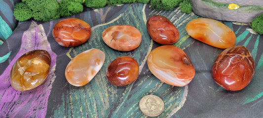 Carnelian Palm Stones - Rock Bottom Jewelry & Engraving