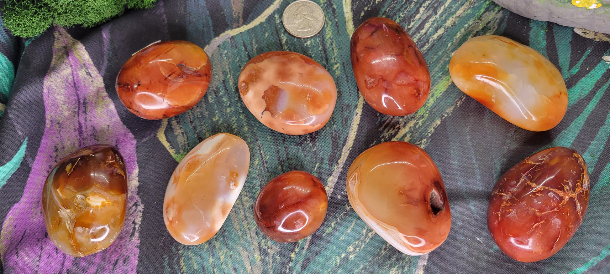Carnelian Palm Stones - Rock Bottom Jewelry & Engraving