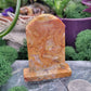 Crazy Lace Agate Tombstone Carvings