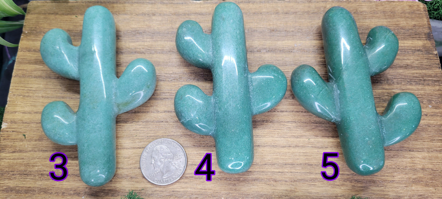 Green Aventurine Cactus - Rock Bottom Jewelry & Engraving