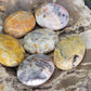Small Crazy Lace Agate Palm Stones - Rock Bottom Jewelry & Engraving