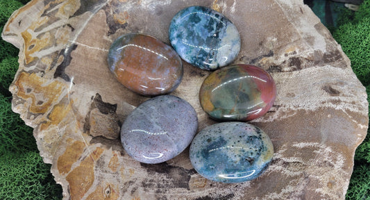 Small Ocean Jasper Palm Stones - Rock Bottom Jewelry & Engraving