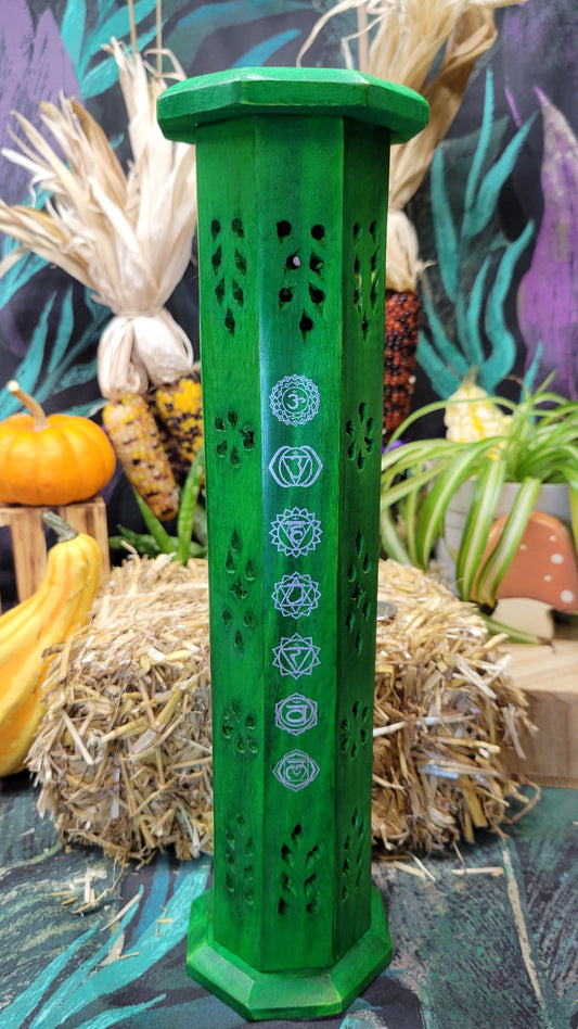 Wooden Chakra Incense Holder - Rock Bottom Jewelry & Engraving