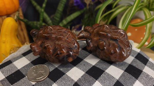 Mahogany Obsidian Hearts