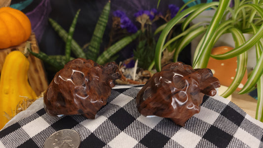 Mahogany Obsidian Hearts