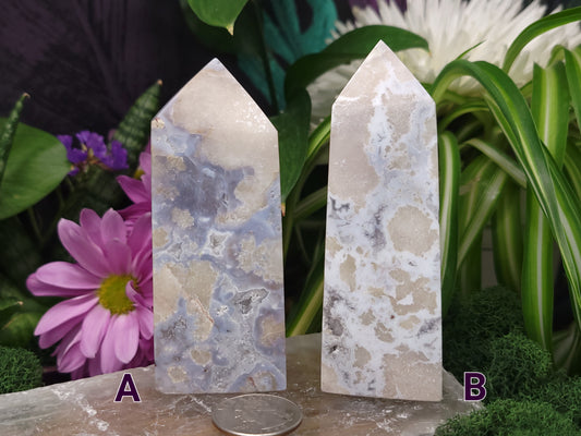 Blue Flower Agate Towers