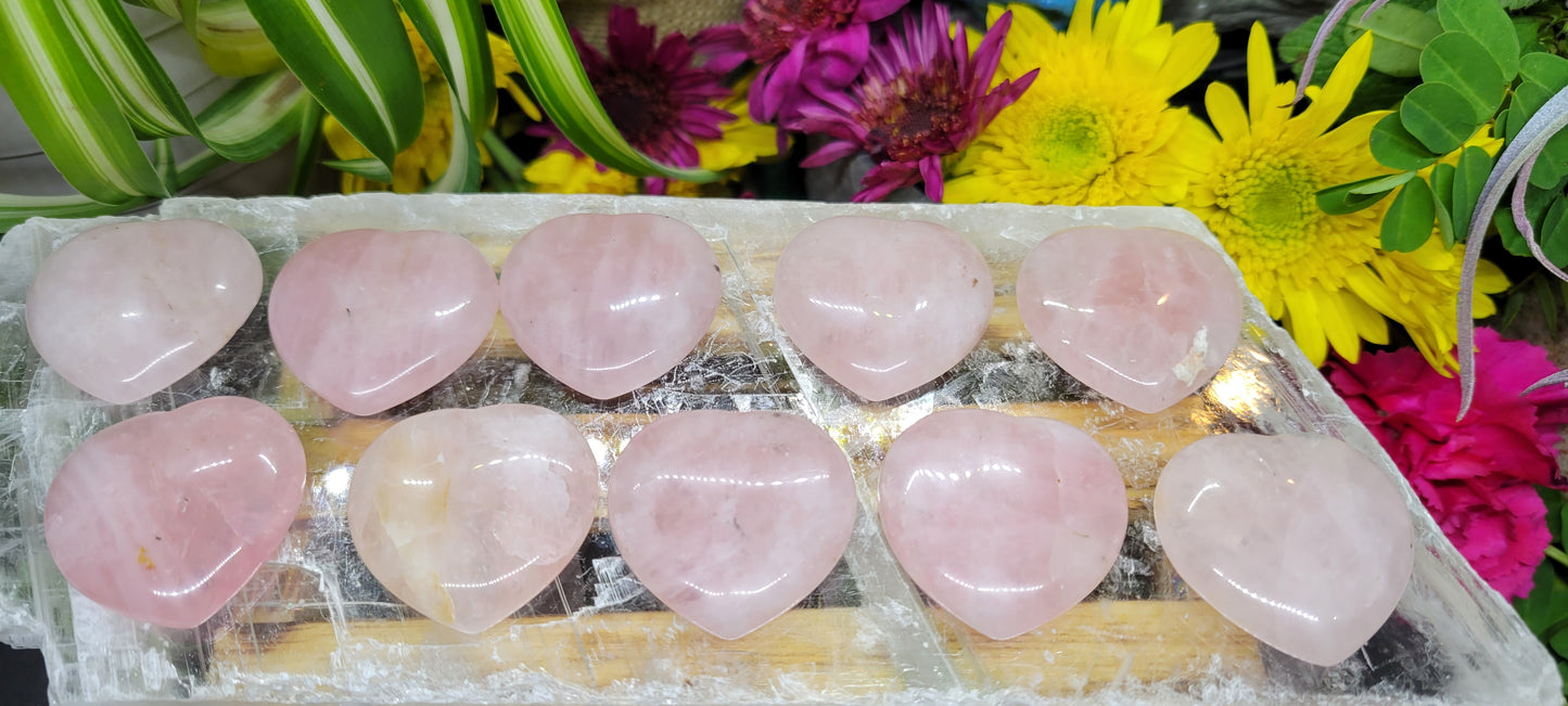 Rose Quartz Heart Cabochon - Rock Bottom Jewelry & Engraving