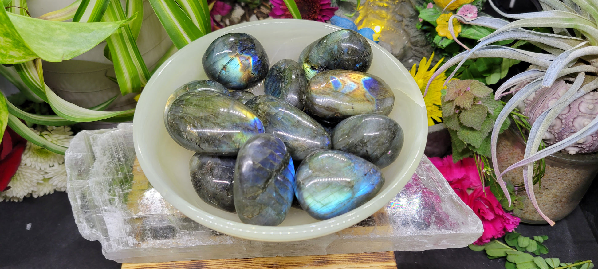 Small Labradorite Palm Stones - Rock Bottom Jewelry & Engraving